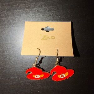 ZAD Festive Red Hat Earrings